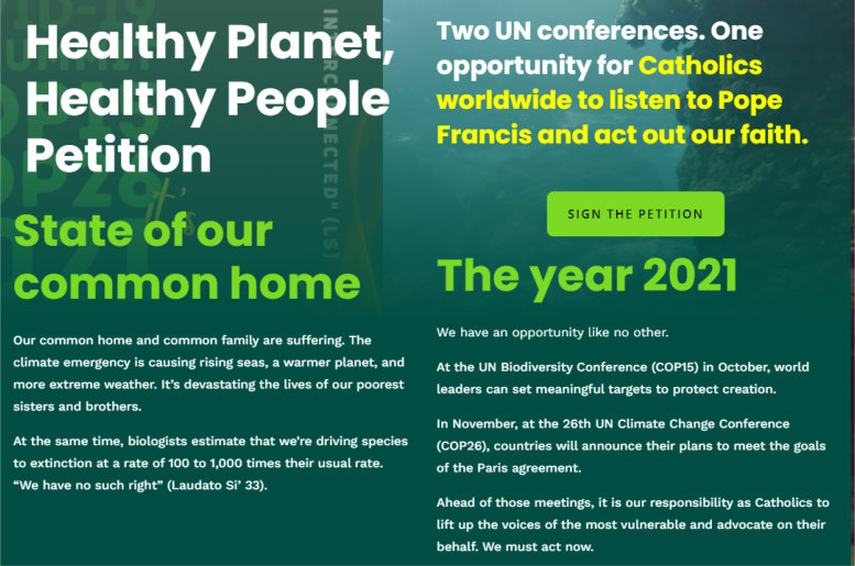 Health People Planet Petition